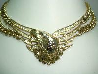 80s Butler & Wilson Liberty Eagle Diamante Chunky Chain Necklace RARE