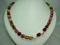 Beautiful Colourful Natural Agate Faceted Bead Hand Knotted Necklace