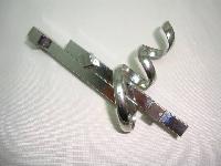 1970s Very Unusual Modernist Abstract Silver Brooch Statement Piece!
