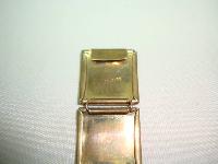 Vntage 30s Wide Goldide Lucite Sparkle Geometric Square Link Bracelet