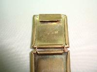 Vntage 30s Wide Goldide Lucite Sparkle Geometric Square Link Bracelet