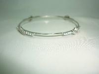 Vintage 80s Quality Sparkling Diamante Silvertone Bangle
