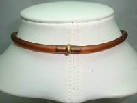 Unique Contemporary Chunky Tigers Eye Pendant Collar Necklace 