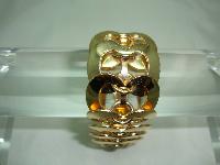 Vintage 50s Attractive Wide Gold Figure of Eight Fancy Link Bracelet 