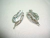 60s Signed Sarah Cov Silver Openwork Swirl Design Brooch and Earrings 
