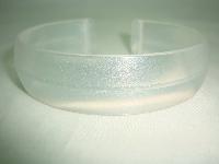 Vintage 80s Fab and Funky Clear Sparkle Lucite Cuff Bangle