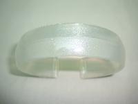 Vintage 80s Fab and Funky Clear Sparkle Lucite Cuff Bangle