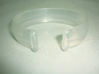 Vintage 80s Fab and Funky Clear Sparkle Lucite Cuff Bangle