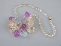Vintage 70s Fabulous Colourful Fruits Lucite Cluster Bead Necklace WOW