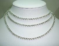 Vintage 50s Amazing 3 Row Graduating Sparkling Diamante Necklace