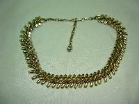 Vintage 50s Quality Fancy Link Heavy Goldtone Necklace Designer