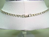 Vintage 50s  Glam Teardrop Shaped Diamante Scallop Drop Necklace