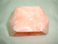 Vintage 50s Chunky Wide Pink Marbled Lucite Stretch Panel Bracelet