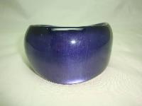 Fabulous Chunky Purple Blue Lucite Acrylic Moonglow  Wide Bangle