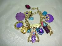Fabulous One Off Designer Chunky Charm Bracelet Custom Made 1 of 1!