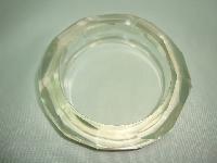 Attractive Chunky Clear Lucite Acrylic Diamand Cut Faceted Bangle Wow!