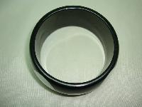 Quirky and Fun Chunky Wide Black and White Spot Plastic Bangle 