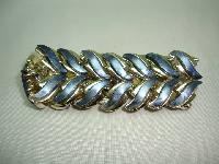 Vintage 50s Signed Coro Pegasus Wide Grey Thermoset Lucite Bracelet