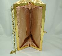 Vintage 50s Cute Gold Lame Sparkle Evening Handbag
