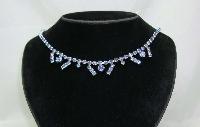 Vintage 1950s Sparkling AB Rhinestone Diamante Drop Necklace Pretty!