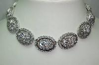 £30.00 - 1960s Fab Silver Sparkle Textured Flower Link Necklace