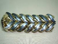 Vintage 50s Signed Coro Pegasus Wide Grey Thermoset Lucite Bracelet