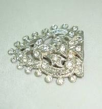 Vintage 20s Art Deco Sparkling Large Paste Diamante Dress Clip Fab!