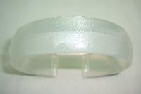 Vintage 80s Fab and Funky Clear Sparkle Lucite Cuff Bangle