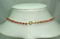 1950s Fabulous Pink Diamante Festoon Cascade Necklace Statement Piece!