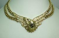 80s Butler & Wilson Liberty Eagle Diamante Chunky Chain Necklace RARE