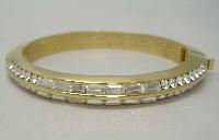 1980s Quality Sparkling Diamante Gold Bangle Bracelet