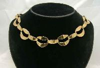 Vintage 50s Monet Wide Chunky Gold Link Necklace UNIQUE