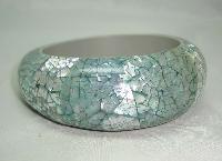 Vintage 50s Style Wide Chunky Mint Green MOP Bangle 