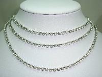 Vintage 50s Amazing 3 Row Graduating Sparkling Diamante Necklace