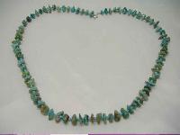 Vintage 28 Inch Real Turquoise & Glass Bead Necklace