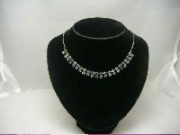 Vintage 50s AB Carnival Double Row Diamante Necklace