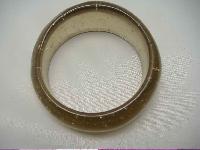 Vintage 80s Wide Gold Lucite Confetti Bangle Bracelet