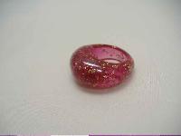 Vintage 50s Sparkling Pink Lucite Confetti Domed Ring