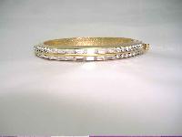1980s Quality Sparkling Diamante Gold Bangle Bracelet