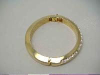 1980s Quality Sparkling Diamante Gold Bangle Bracelet