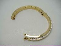 1980s Quality Sparkling Diamante Gold Bangle Bracelet