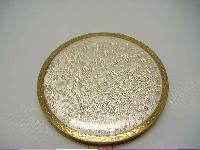 Vintage 50s Mascot Gold Brocade Goldtone Compact WOW