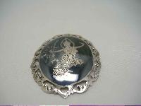 Vintage 50s Sterling Silver Siam Niello Dancing Girls Enamel Brooch