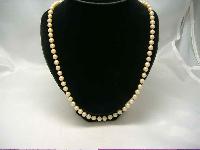 Vintage 50s Quality Glass Faux Pearl Bead Necklace WOW