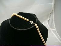 Vintage 50s Quality Glass Faux Pearl Bead Necklace WOW