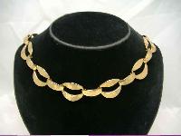 Vintage 50s Monet Wide Chunky Gold Link Necklace UNIQUE