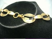 Vintage 50s Monet Wide Chunky Gold Link Necklace UNIQUE