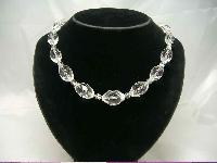 1930s Quality Graduating Crystal Glass Bead Necklace