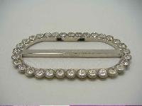 Vintage 70s Three Sparkling Diamante Silver Buckles FAB